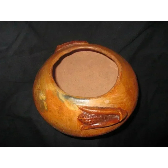 Navajo Native American Pottery. Corn Motif, Southwest Pottery, New Mexico - Picture 5 of 8